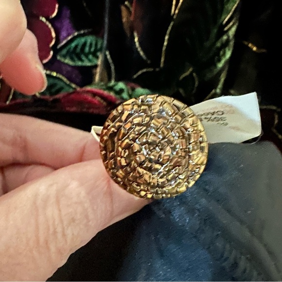 Vintage Floral Velvet Womens Detail Button Blazer Pockets Lined Dark Academia 10 - Picture 10 of 12